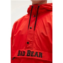 Bad Bear Hurricane Windbreaker Crimson Red Kırmızı Kanguru Cep Erkek Rüzgarlık