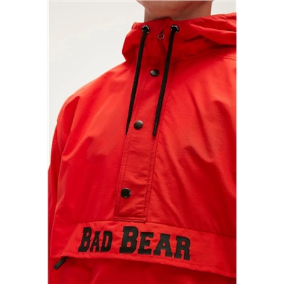 Bad Bear Hurricane Windbreaker Crimson Red Kırmızı Kanguru Cep Erkek Rüzgarlık
