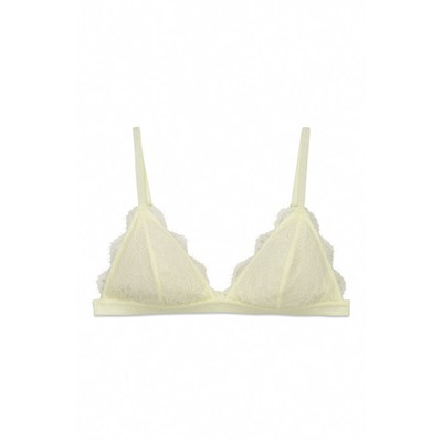 Sujetador triangular encaje amarillo