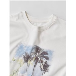 Женская свободная футболка с печатным морским принтом МО*КО