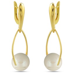 Серьги (Майорка 16мм медовая роса; покрытие золото)