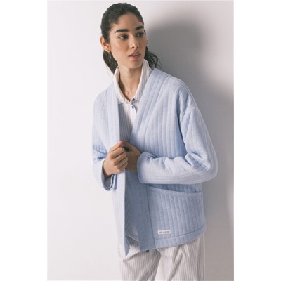 Bata corta alcochada azul