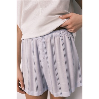 Pijama corto algodón y viscosa rayas