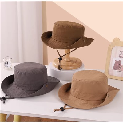 Панама для мальчиков и девочек в коричневых оттенках