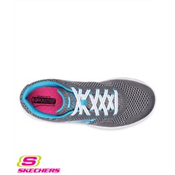 Skechers GOWalk2 Spark Charcoal/Turquoise Athletic Shoe