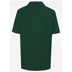 Bottle green Short Sleeve School Polo Shirts 2 Pack