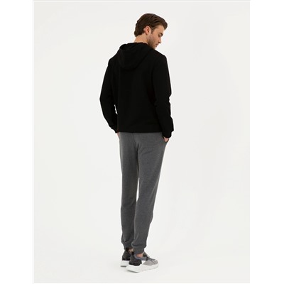 Antrasit Melanj Slim Fit Eşofman Altı