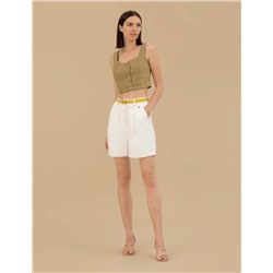 Ekru Bermuda Şort