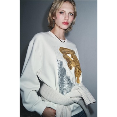 METALLIC SWEATSHIRT