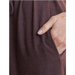 Длинное платье-рубашка с поясом и разрезами изо льна с вискозой