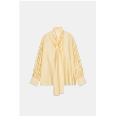 ZW COLLECTION SATIN SHIRT WITH TIES