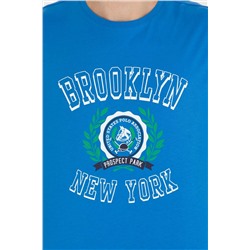 Erkek Saks Comfort Bisiklet Yaka Tişört