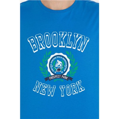 Erkek Saks Comfort Bisiklet Yaka Tişört