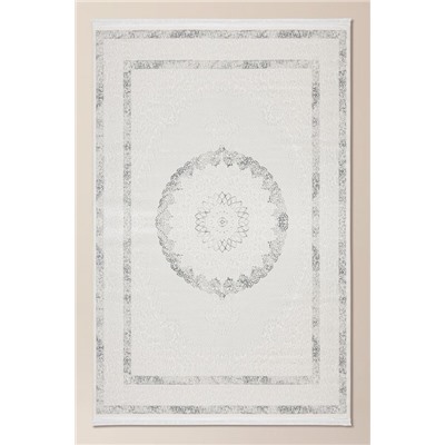 Mons Halı - Beyaz/Gri - 80x300 cm