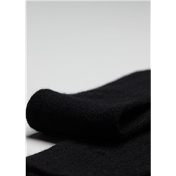 Lange gerippte Herrensocken mit Wolle und Cashmere