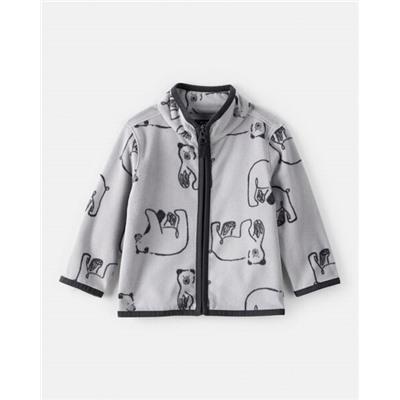 OshKosh B'gosh    Toddler Boy Penguin Microfleece Zip-Up Jacket - Blue