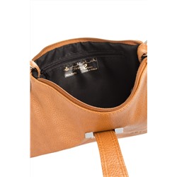 Bandolera de piel Camel y plateado - Firenze Artegiani