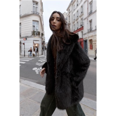 FAUX FUR BELTED COAT