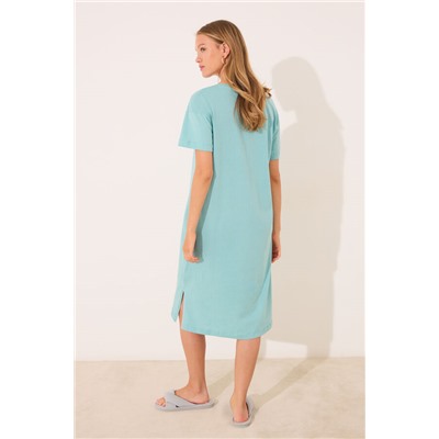 Camisón largo 100% algodón Sebastián verde