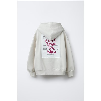 SLOGAN PRINT HOODIE