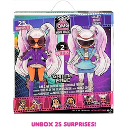 LOL Surprise OMG Movie Magic Gamma Babe Fashion Doll with 25 Surprises Including 2 Outfits, 3D Glasses, Movie Accessories, Reusable Playset– Gift for Kids, Toys for Girls Boys Ages 4 5 6 7+ Years Ol