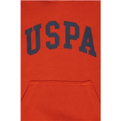 Çocuk Kiremit Basic Kapüşonlu Sweatshirt