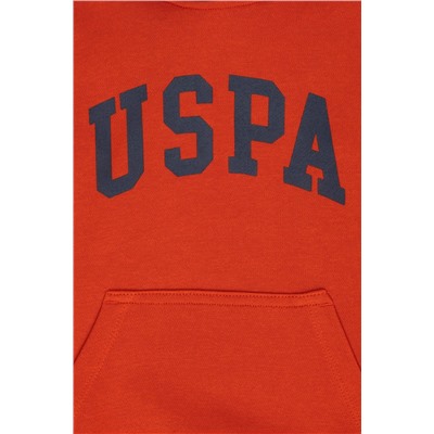 Çocuk Kiremit Basic Kapüşonlu Sweatshirt