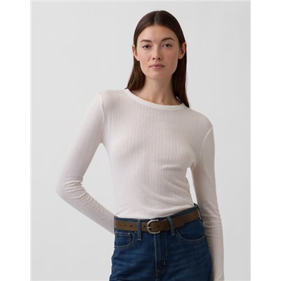 Essential Ribbed Crewneck T-Shirt