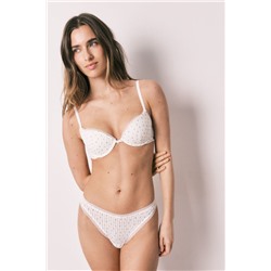 Sujetador clásico algodón blanco corazones BEAUTIFUL