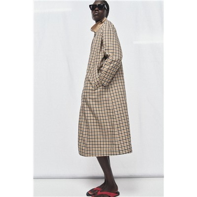 TRENCH CUADROS REVERSIBLE ZW COLLECTION ТРЕНЧ ДВУСТОРОННИЙ