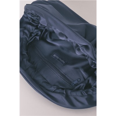 Neceser azul satén cierre sobre