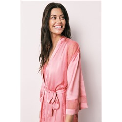 Bata larga satinada encaje