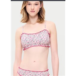 Scoop-Neck Ruffle Swim Top