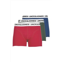 Jack & Jones Logo Detayli 3'lü Boxer Paketi- Rikki