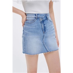 Minifalda de talle alto Azul marino