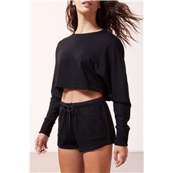 Шорты с высокой талией Stela, черные