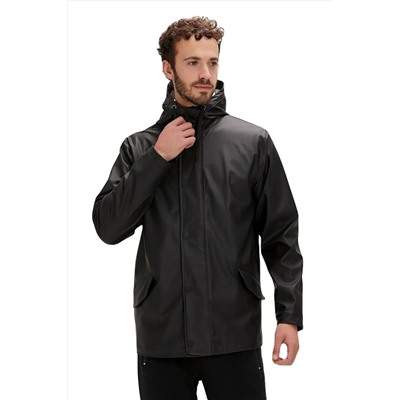 Bad Bear Patrol Raincoat Siyah Erkek Kapüşonlu Yağmurluk