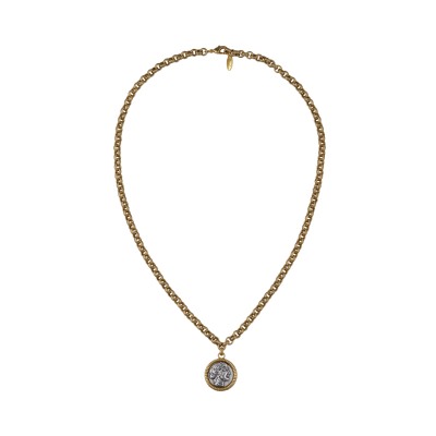 Кулон Афродита (монета 2.5см; античное золото, античное серебро) 60см, Есть комплект