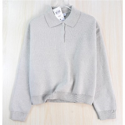 Женский шерстяной свитер с воротником и длинными рукавами  🖤 МАНГ*О