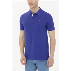 Erkek Mavi Basic Polo Yaka Tişört