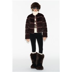 SHORT FAUX FUR COAT HEIQ XREFLEX™ SKI COLLECTION