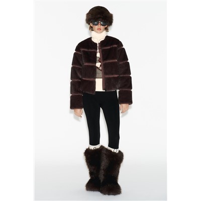 SHORT FAUX FUR COAT HEIQ XREFLEX™ SKI COLLECTION