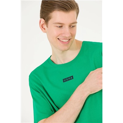 Erkek Elma Yeşili Comfort Bisiklet Yaka Tişört