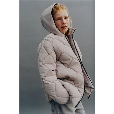 LIGHTWEIGHT RUBBERISED PUFFER COAT