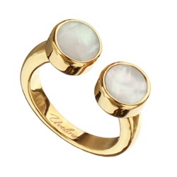 Кольцо Амфитрита (перламутр 6мм; покрытие золото), Есть комплект