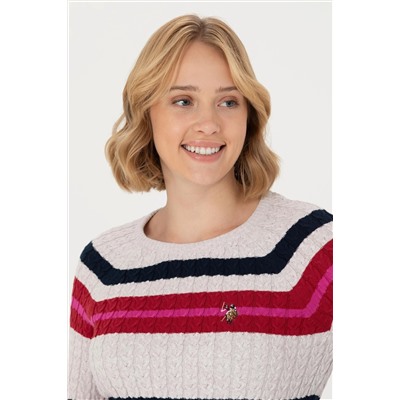 Kadın Lacivert Bisiklet Yaka Kazak