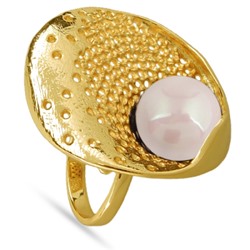 Кольцо (Майорка 14мм нежный персик; покрытие золото), Есть комплект