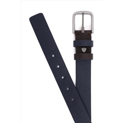 Erkek Çift Taraflı Lacivert Kemer