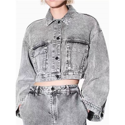 Женская джинсовая куртка с широкими рукавами АРМАН*И