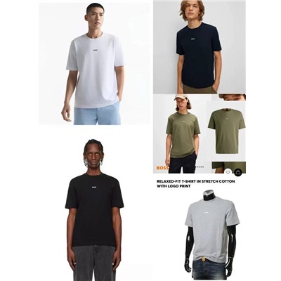 Базовая футболка с небольшим вышитым логотипом  (5 цветов ) ХУГ*О